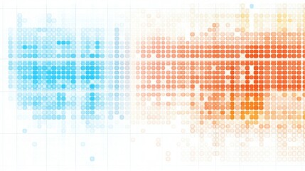 Leinwandbilder - A heatmap graph with gradient color blocks transitioning from cool blues to warm reds, displayed on a white grid for a professional analysis look
