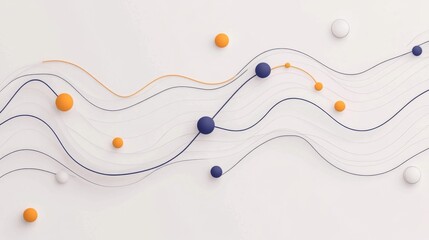 Poster - A professional scatter plot with data points representing business metrics, set against a soft gray background, conveying analytical insights and trends