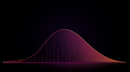 Leinwandbilder - A sleek line graph displaying fluctuating business trends, with a glowing upward trajectory on a dark background, showcasing financial growth and stability