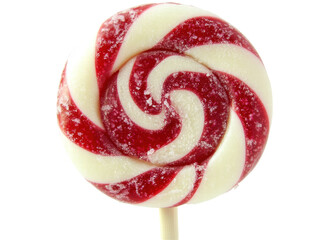 Wall Mural - Isolated Swirled Red and White Lollipop