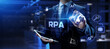 © Murrstock - RPA Robotic process automation business process optimisation innovation technology concept.