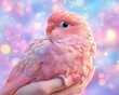 © pisan - Explore the delightful world of pet bonding and communication fun with this playful interaction between a pet owner and their parrot See the mimicking sounds and gestures in a colorful room, where a
