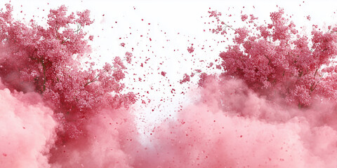Wall Mural - Pink powder explosion background