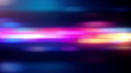 Wall Mural - Blurred motion effect with vibrant streaks of pink and blue light creating a futuristic and dynamic visual flow.