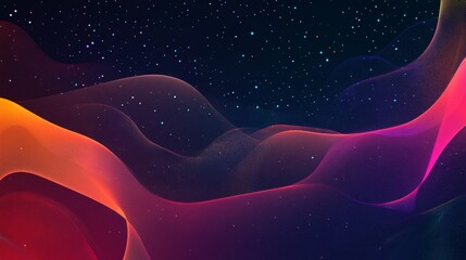 Wall Mural - futuristic abstract technology background with digital data flow, geometric connections, and neon li