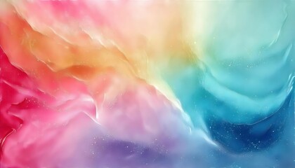 Poster - soft abstract gradient with vibrant pastel waves, flowing texture for design, creative background, or digital art projects

