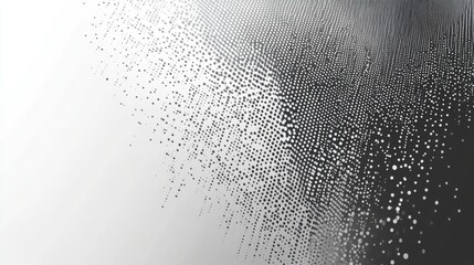 Wall Mural - abstract gray digital technology background with geometric shapes and data dots pattern, representin