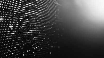 Wall Mural - abstract gray digital technology background with geometric shapes and data dots pattern, representin