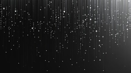 Wall Mural - abstract gray digital technology background with geometric shapes and data dots pattern, representin