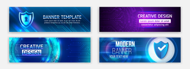 Wall Mural - internet communication, science, big data, cover design set. sci-fi vector sample concept. high-tech