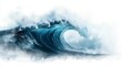 © A4719 - Dramatic Ocean Wave Crashing Powerful Blue Curl Water Texture