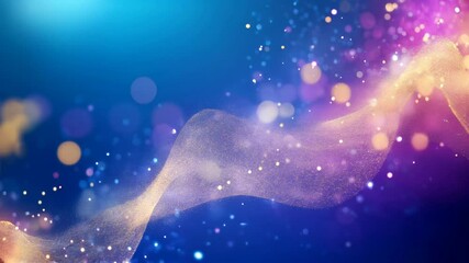 Wall Mural - Vibrant Abstract Glittering Light Wave Background
