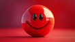 © Shoaib - Cheerful red symbol having a large smiling and shining pupils