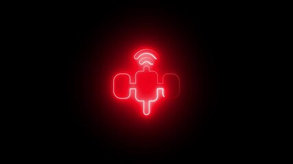 Wall Mural - Wireless Wi-Fi Signal Icon Animation