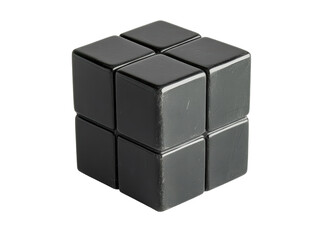 Wall Mural - Isolated Black Cube Puzzle