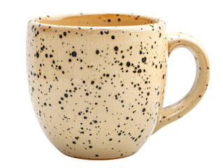 Wall Mural - Isolated Beige Mug with Black Dots