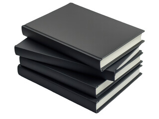 Wall Mural - Isolated Stack of Black Books