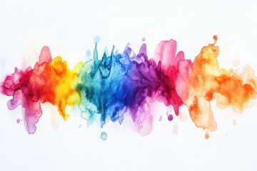 Poster - Colorful abstract waves of watercolor flowing together in harmony creating a vibrant visual experience suitable for backgrounds or art projects