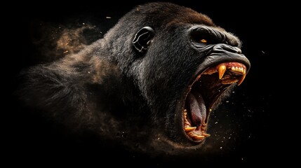 Wall Mural - Angry Gorilla Roar