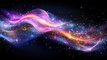 Wall Mural - Cosmic Wave of Light and Stardust