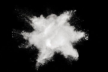 Wall Mural - white cloud of powdery substance is floating in the air