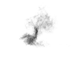 Wall Mural - black and white image of a cloud of smoke