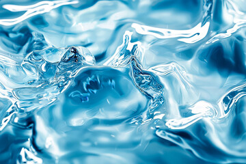 Wall Mural - large splash of water is captured in mid-air, with the water being a deep blue color. the splash is 
