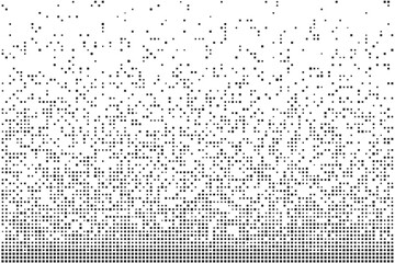 abstract simple black halftone texture consists of dispersed square dots on a white background. geom