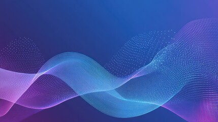 Wall Mural - abstract purple blue wave digital background design