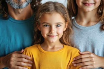 Poster - Happy Family On White Background