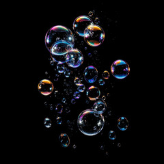 Wall Mural - Soap Bubbles Isolated