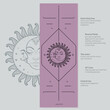 © vgorbash - Alignment Yoga Mat design template. Vector illustration. Ready to print modern style. Perfect support in any asana, for the most demanding yogis with beautiful sybol in the center point inspired by