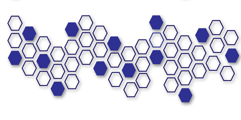 Wall Mural - Abstract colourful hexagon technology geometric pattern concept white background. Use for template, wallpaper, website vector illustration.