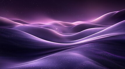 Wall Mural - abstract purple landscape under starry night sky