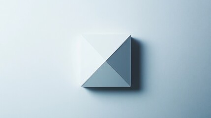 Abstract Geometric White Pyramid Shape Design