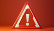 © Fatima - 3D red triangle warning sign with an exclamation mark, representing caution, danger, hazard, or risk