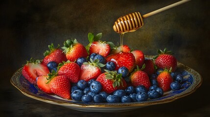 Wall Mural - strawberry and chocolate