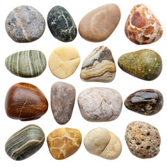 Smooth Colorful River Rocks Natural Stones Texture red set art grey brown beige 