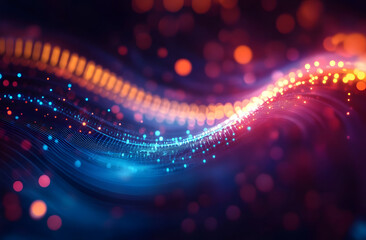 Wall Mural - technology background, abstract line network