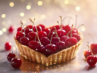 Wall Mural - cake with cherry