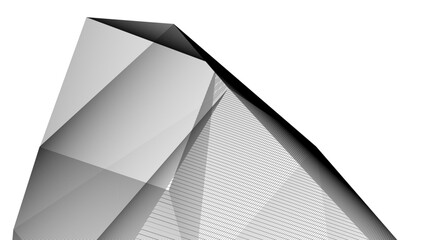 Wall Mural - abstract modern buildings, architectural 3d