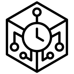 Sticker - Just In Time Outline Icon