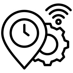 Sticker - Real Time Monitoring Outline Icon