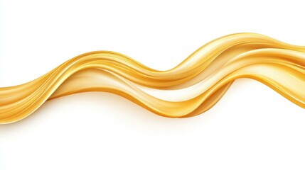 Wall Mural - Elegant vector waves in gold flow gracefully, perfect for wedding invitations and greeting cards. Bright and modern style.