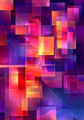 Wall Mural - a textured modern abstract illustration with a triangle graphic pattern, designed as a geometric tem