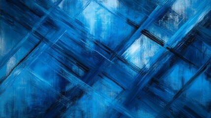 Wall Mural - a diagonal abstract background featuring blue geometric shapes, perfect for ads, posters, templates,