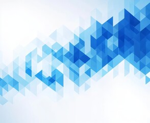 Wall Mural - abstract modern design with blue geometric polygons