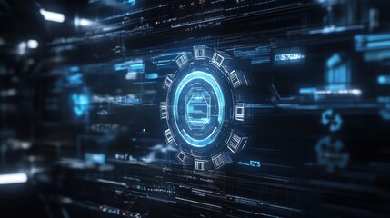 Abstract Futuristic Technology Interface Design