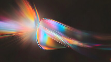 Aufkleber - Captivating abstract background with dreamy light leak texture colorful prism effects soft flares and glowing bokeh elements creating a magical and ethereal atmosphere on a dark backdrop