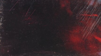 Aufkleber - Vintage retro abstract background with red tinted flares film grain scratches and dust overlay creating an atmospheric light leak effect perfect for photo editing and graphic design